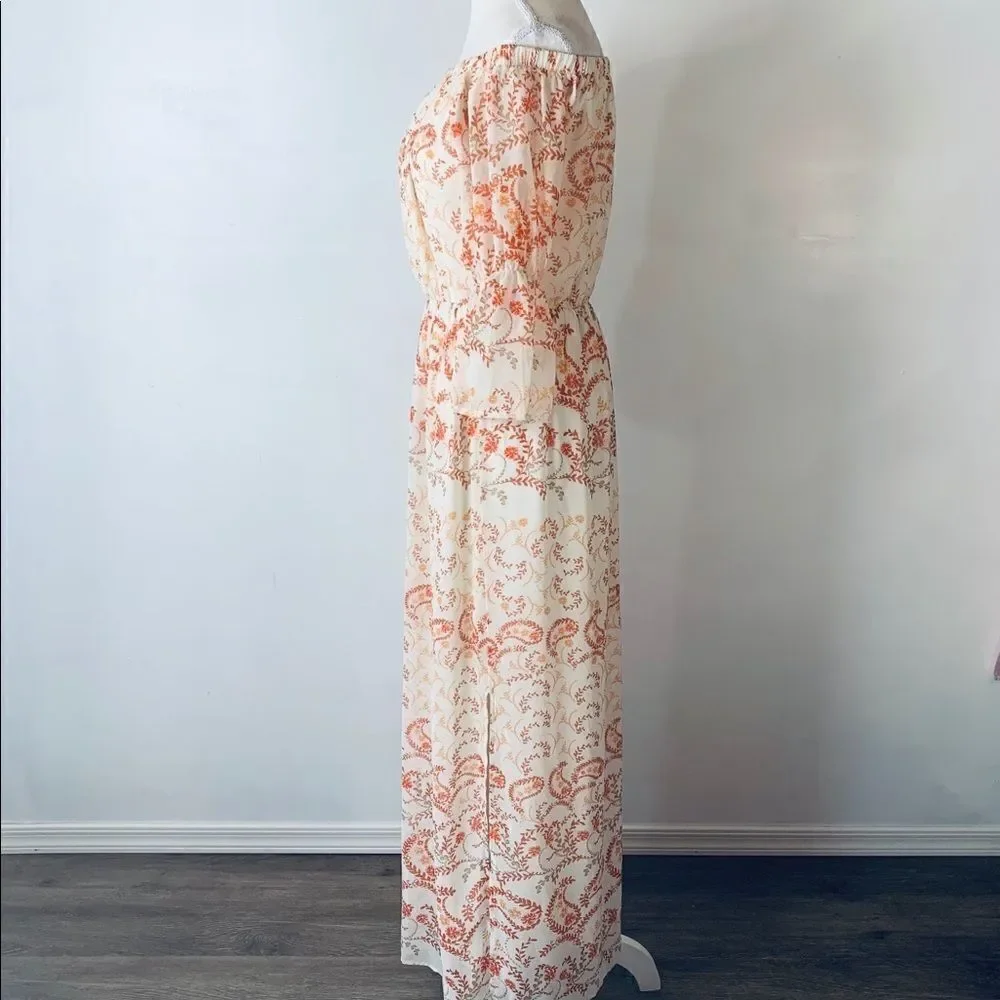 As U Wish Off Shoulder Maxi Dress Sz S